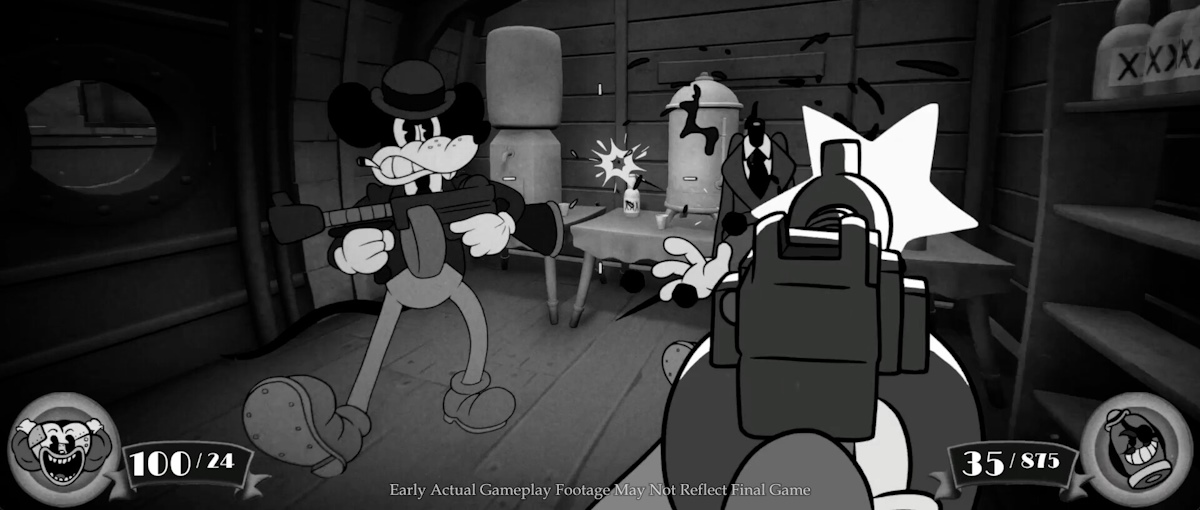 Nuevo tráiler con gameplay de Mouse, un FPS de estilo noir inspirado en los dibujos animados de los años 30