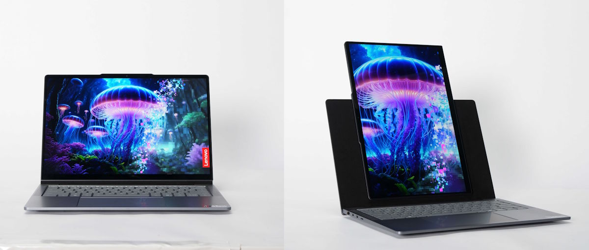 Lenovo desvela un portátil conceptual con una pantalla que cambia de horizontal a vertical
