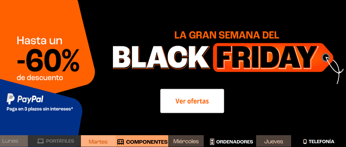 Promo: Traca final de descuentos en la gran semana del Black Friday de PcComponentes