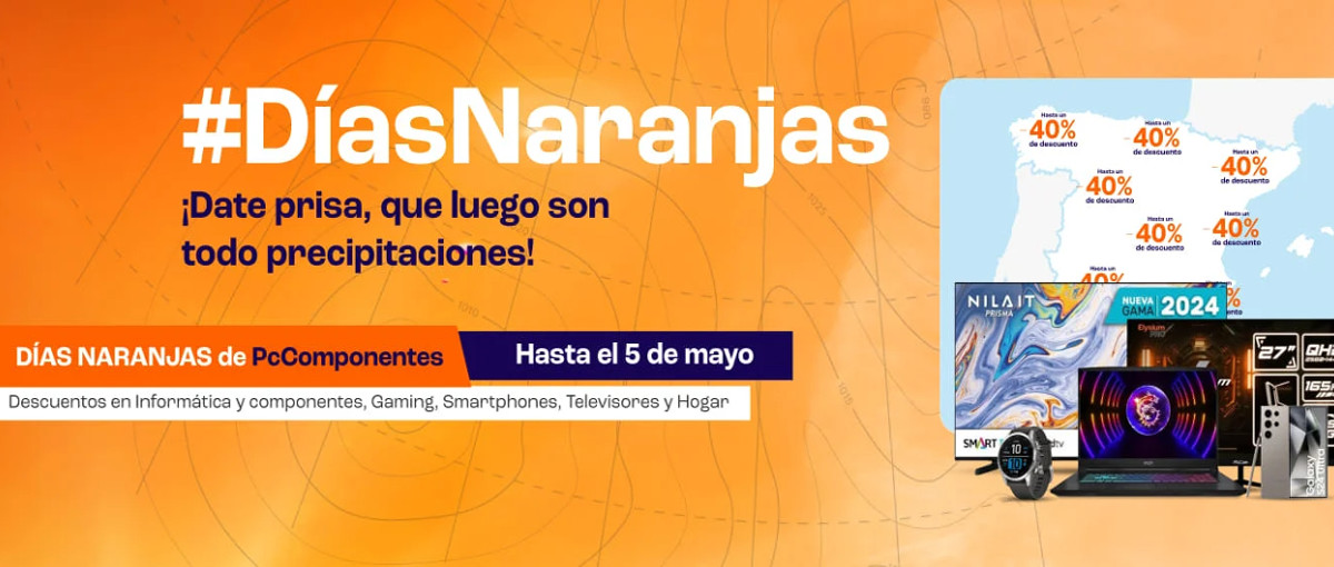 Promo: Selección de ofertas en los Días Naranjas de PcComponentes, con descuentos hasta el 40 %