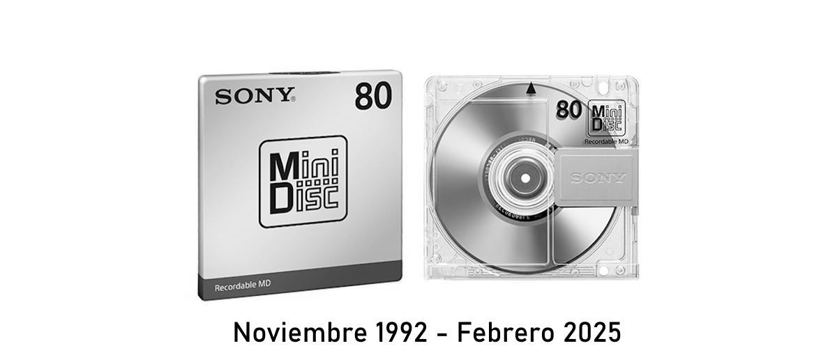 Sony pone punto y final al MiniDisc, que dejará de ser fabricado junto a sus discos Blu-ray en febrero