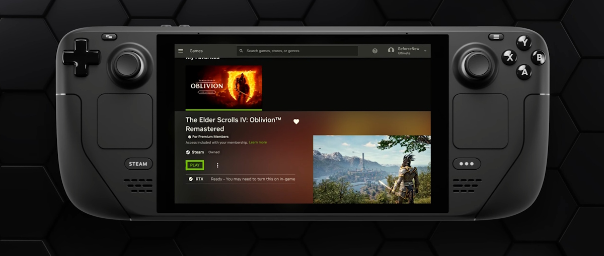 Nvidia lanza una aplicación nativa de GeForce Now para Steam Deck