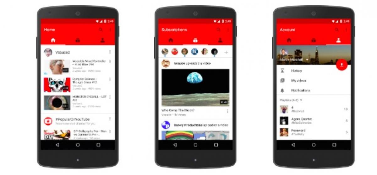 Google anuncia un rediseño de la app de YouTube para móviles