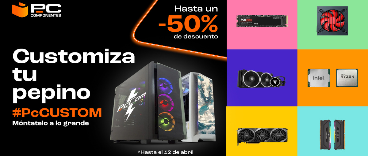 Promo: PCs customizados con cupón de descuento y monitores OLED/QD-OLED al mejor precio en PcComponentes