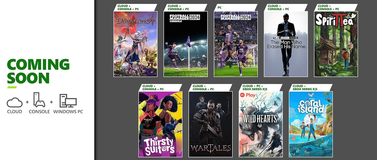 Like a Dragon Gaiden, Wartales, Wild Hearts (EA Play) y Football Manager 2024 lideran las novedades de Game Pass
