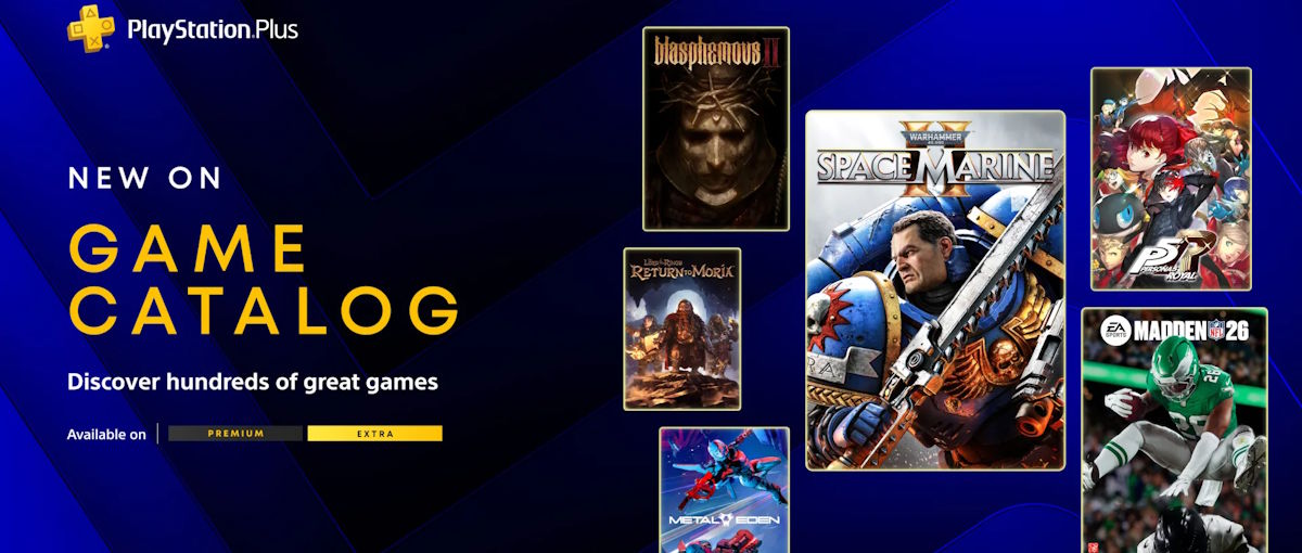 Warhammer 40,000: Space Marine 2, Blasphemous 2 y Persona 5 Royal entre los juegos que llegan al catálogo de PS Plus