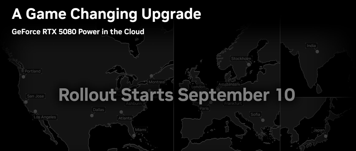 GeForce Now se actualizará con tarjetas RTX 5080 el 10 de septiembre