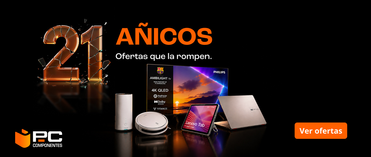 Promo: Arranca el 21 aniversario de PcComponentes con ofertas flash diarias y descuentos hasta el 60 %