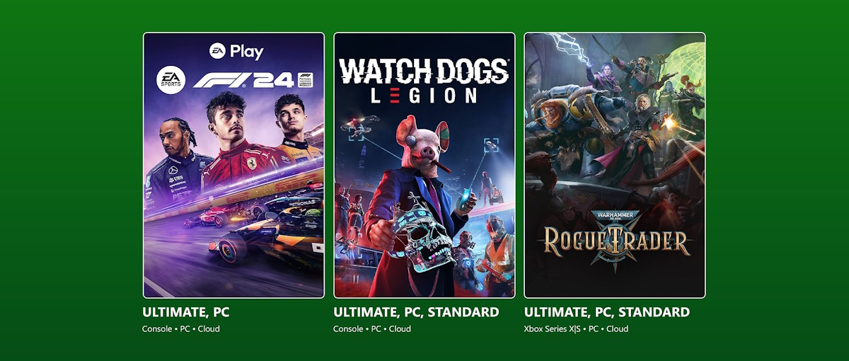 Warhammer 40,000: Rogue Trader, Watch Dogs: Legion y EA Sports F1 24 son las próximas novedades de Game Pass