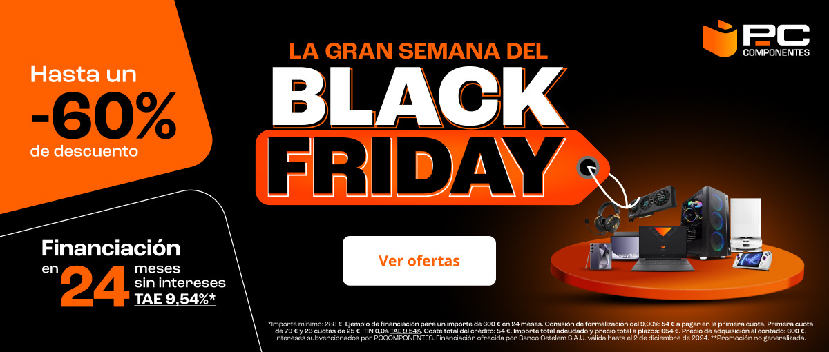 Promo: Hoy es el día y traemos las 10 mejores ofertas del Black Friday de PcComponentes