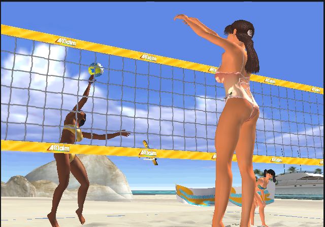 Naked volleyball